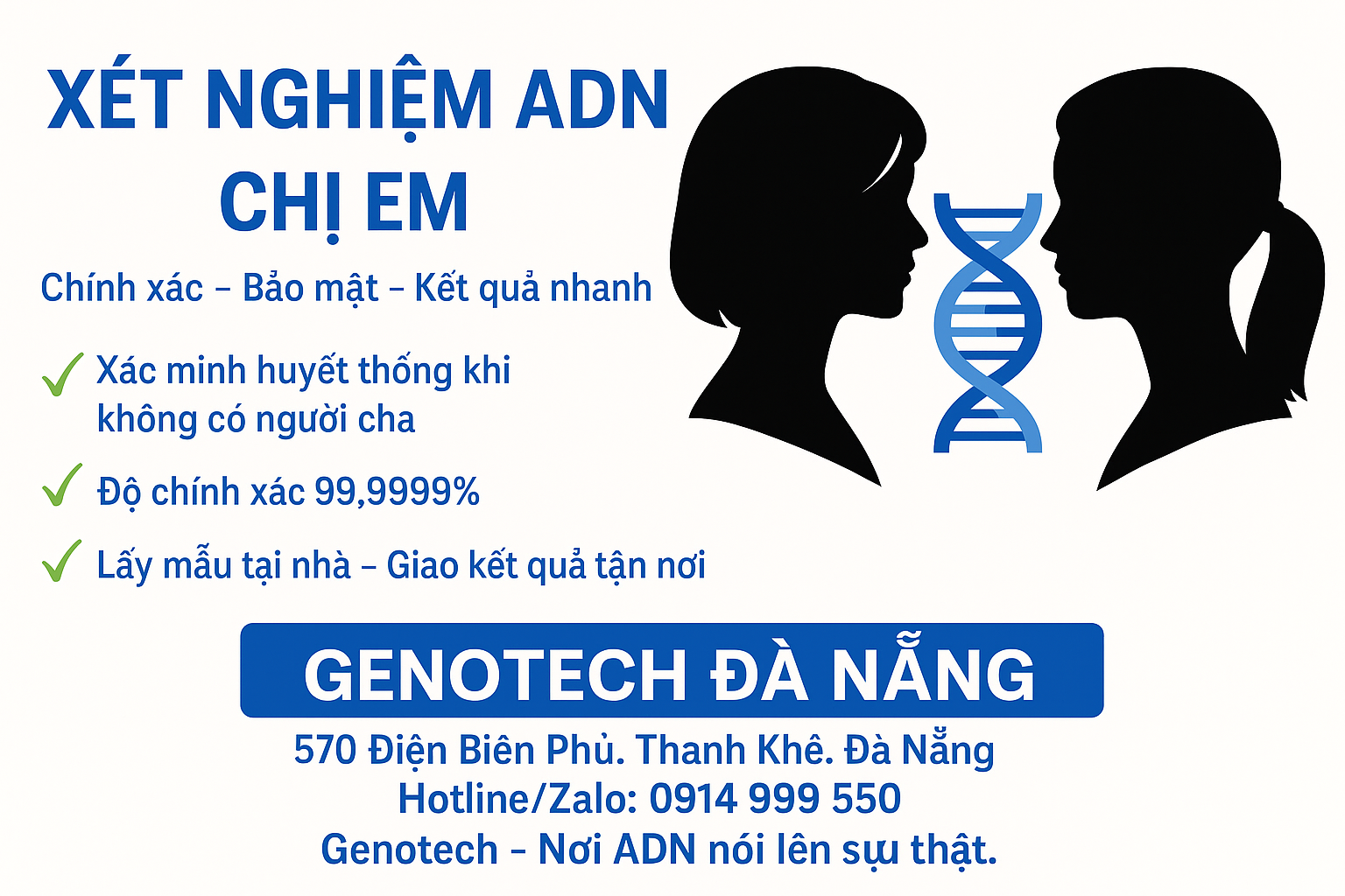 Xét Nghiệm ADN Chị Em Tại Đà Nẵng - Genotech Đà Nẵng